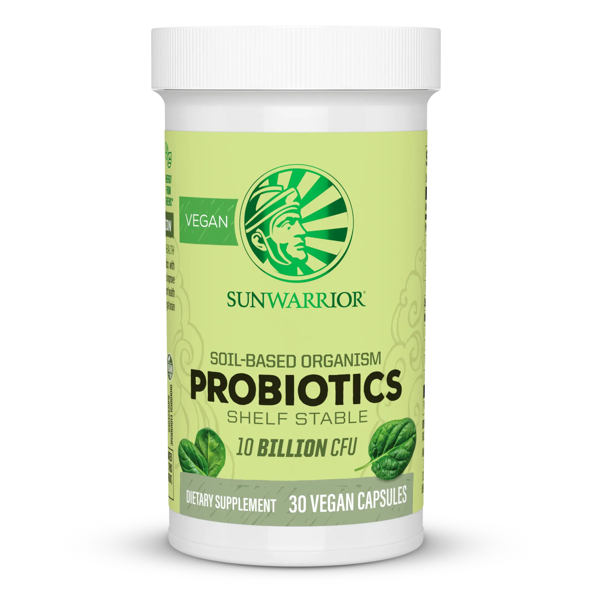 Sunwarrior Probiotic Capsules - 30ct, 10B CFU Gut Support Supplement for Adults, Boosts Energy, Antioxidant Benefits, Capsules for Easy Routine, Supports Digestion (Grows to 100B CFU)