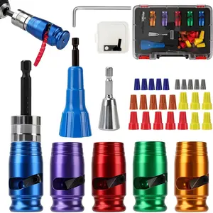 Drill Bit Wire Stripping Tool, 2026 Upgraded Cable Stripping And Twisting Connector, Suitable for 14-12-10-8-6 AWG, Electrician's Tool, Includes 25 Wire Connector Nuts, Ideal for Daily Use, Home Repair, Professional Electricians' Exclusive