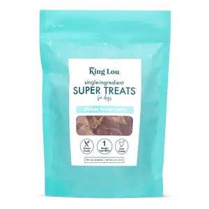 King Lou Pets Chicken Breast Jerky Dog Treats – All Natural, 100% USA Sourced, Minimally Processed Pet Products