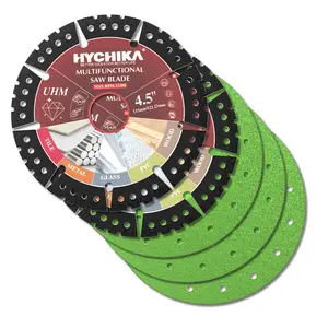 HYCHIKA 5PCS Multi-functional Saw Blade Set : 2 multi-material cutting blades, 3 diamond saw blades, professional-grade cutting and grinding solutions.