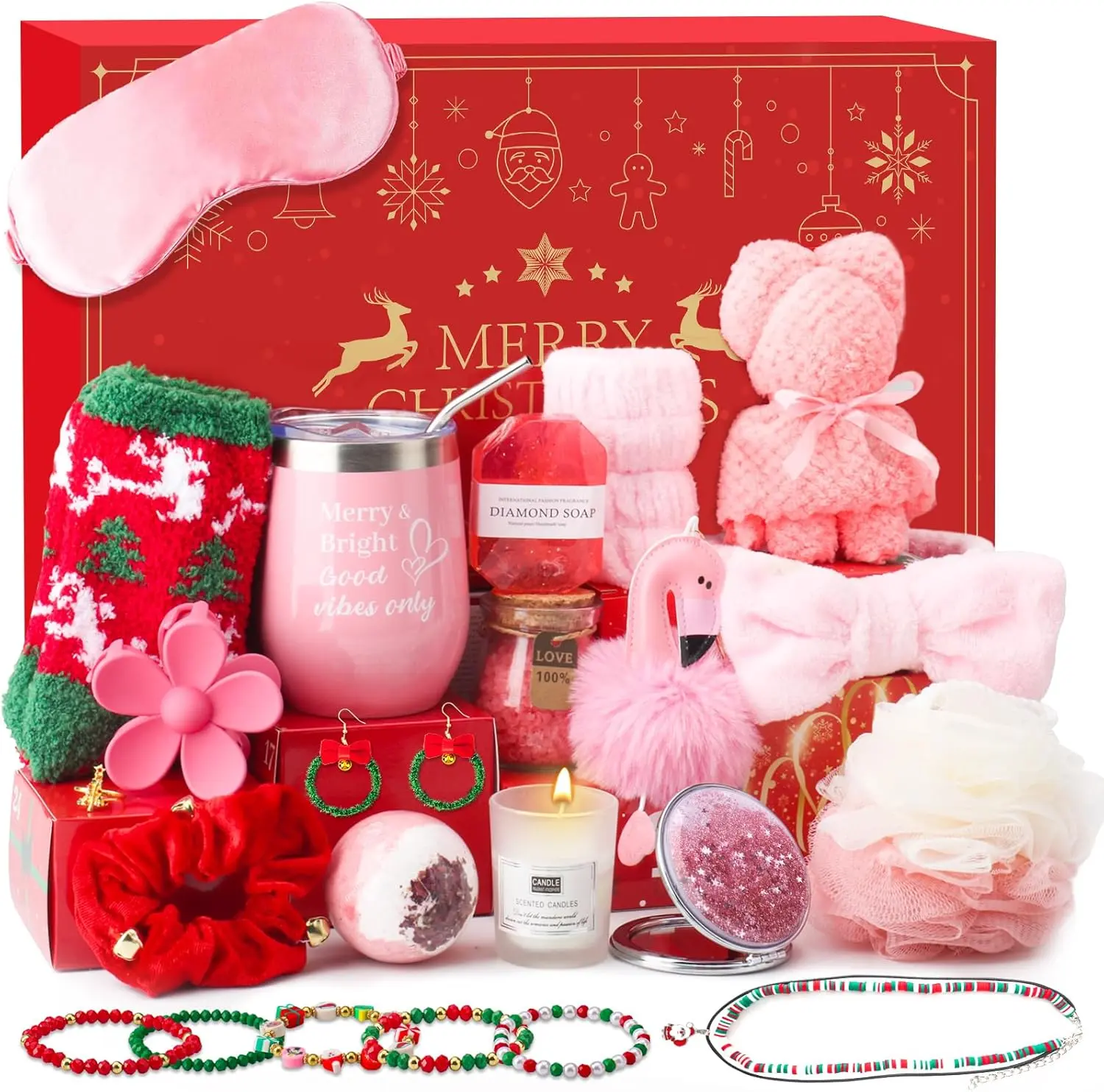 Advent Calendar 2025 Adult Woman,24 Boxes Christmas Countdown Calendar with Beauty,Bath &Jewelry, Ideal Christmas Gift for Women