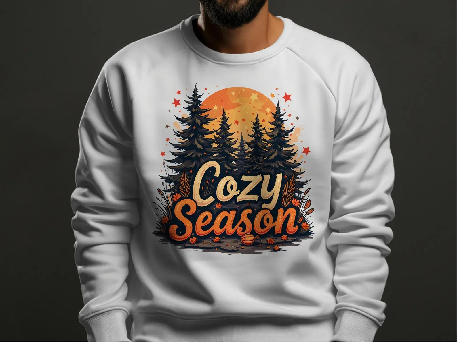 Fall Forest Design Hoodie:All Season Unisex Sweatshirt