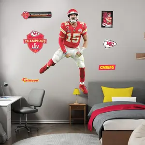 Patrick Mahomes II - RealBig Super Bowl LIV MVP Collection - Official NFL - Kansas City Chiefs - Reusable Vinyl Wall Decals