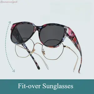 Women's Polarized Fit-Over Sunglasses for Women, UV Protection Tortoise-Shell Wrap Shades with HD Anti-Glare Lenses, Prescription Glasses Compatible, Ideal for Driving, Polarised Sports Eyewear, Over-Glasses Sports Eyewear,summerwins