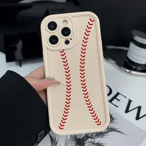 Baseball Phone Case for iPhone 17 16 15 14 Pro Max 13 12 11 XS Plus Shockproof Drop Protection Rugged Durable Silicone Cover Cellphone Protective,Can be given as a gift to friends or family.