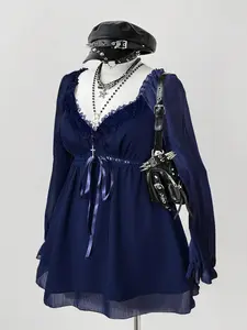 Sunspun Plus Size Lace Trim Blouse  Fall Chic Top