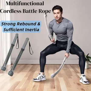 Ropeless Battle Ropes, Cordless Heavy Duty Training Ropes for Home Gym, Strength & Arm Endurance Workout, Portable Weighted Exercise Ropes for Full-Body Fitness  1.6pounds