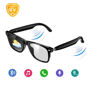 Tech Smart Glasses For Outdoor Driving Travel Photochromic Lens Transparent Indoors Sunglasses Outdoors 105mAh Battery