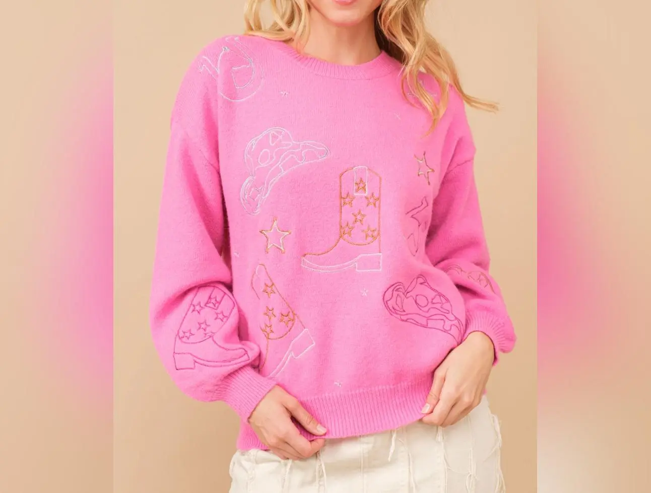 New Boots Western Cowgirl Sweater