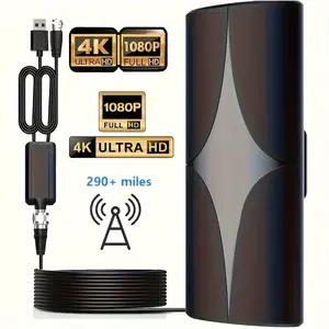 Indoor High Definition Digital TV Antenna, HDTV Antenna, Antenna For TV, Long Range Reception Up to 150 Miles, Supports 720p 1080P 4K 8k, Includes 10ft Coaxial Cable