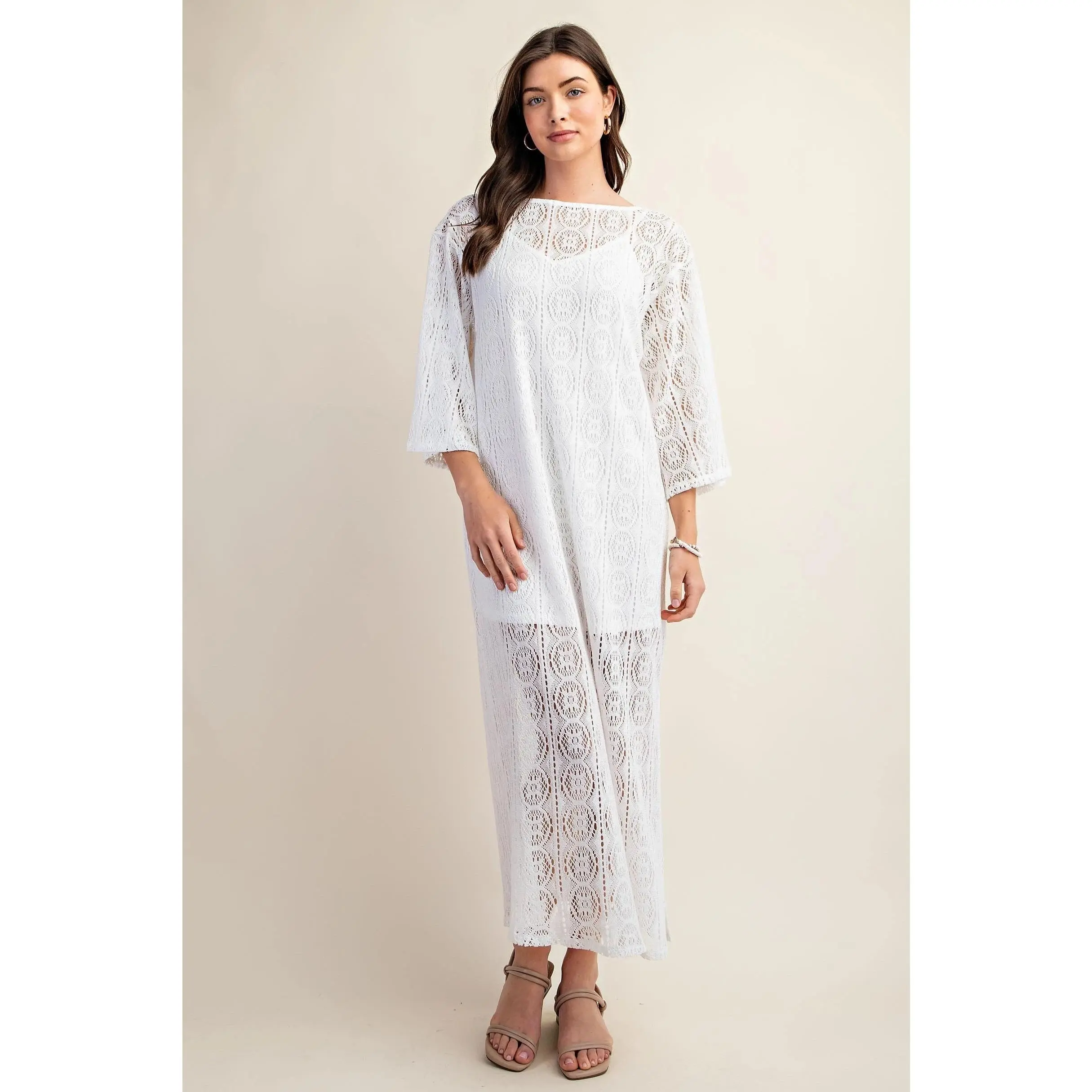 "Whitney" Layered Lace Maxi Dress