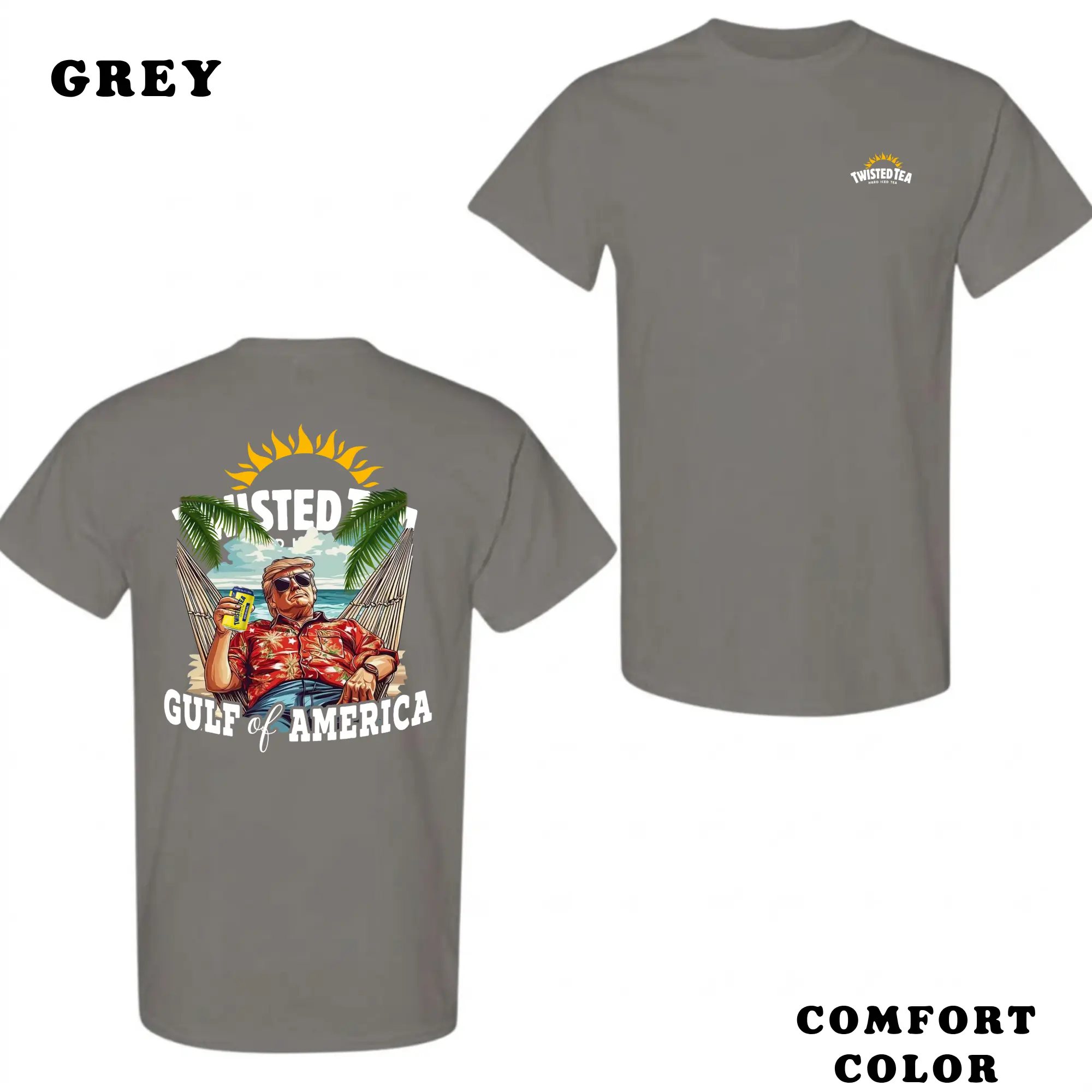 Twisted Tea Gulf of America T-Shirt, Funny Hammock, Comfort Color Shirt, Summer Party Apparel, Tea and Politics Fans, Casual Cotton Short Sleeve  Graphic Tee, Shortsleeve, Basic Tops, Trending, Fabric Cotton, Women's top, Menswear, Gift, Streetwear.