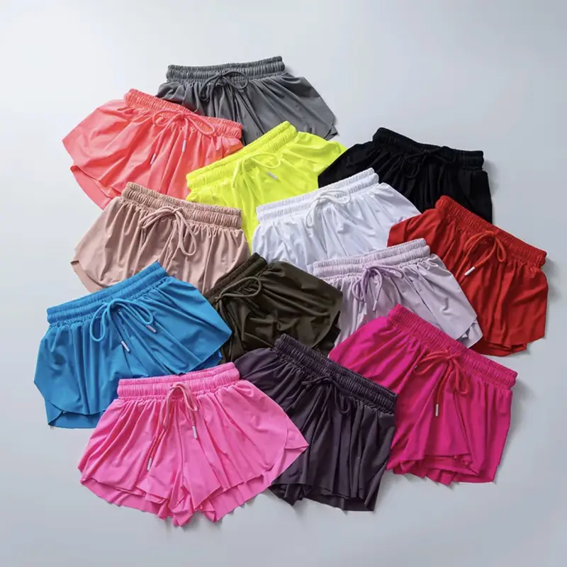 Flowy Shorts 2 in 1 Butterfly High Waisted for Women Kids Youth Workout Biker Running Gym Tennis Versatile Comfortable Skirt Option