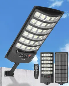 Solar Flood Lights Outdoor,5AH High Power Solar Security Parking Lot Lights Dusk to Dawn with Motion Sensor Light 5 Modes,7000k Daylight with Remote Control for Wall,Backyard,Outside OZL-1Pack