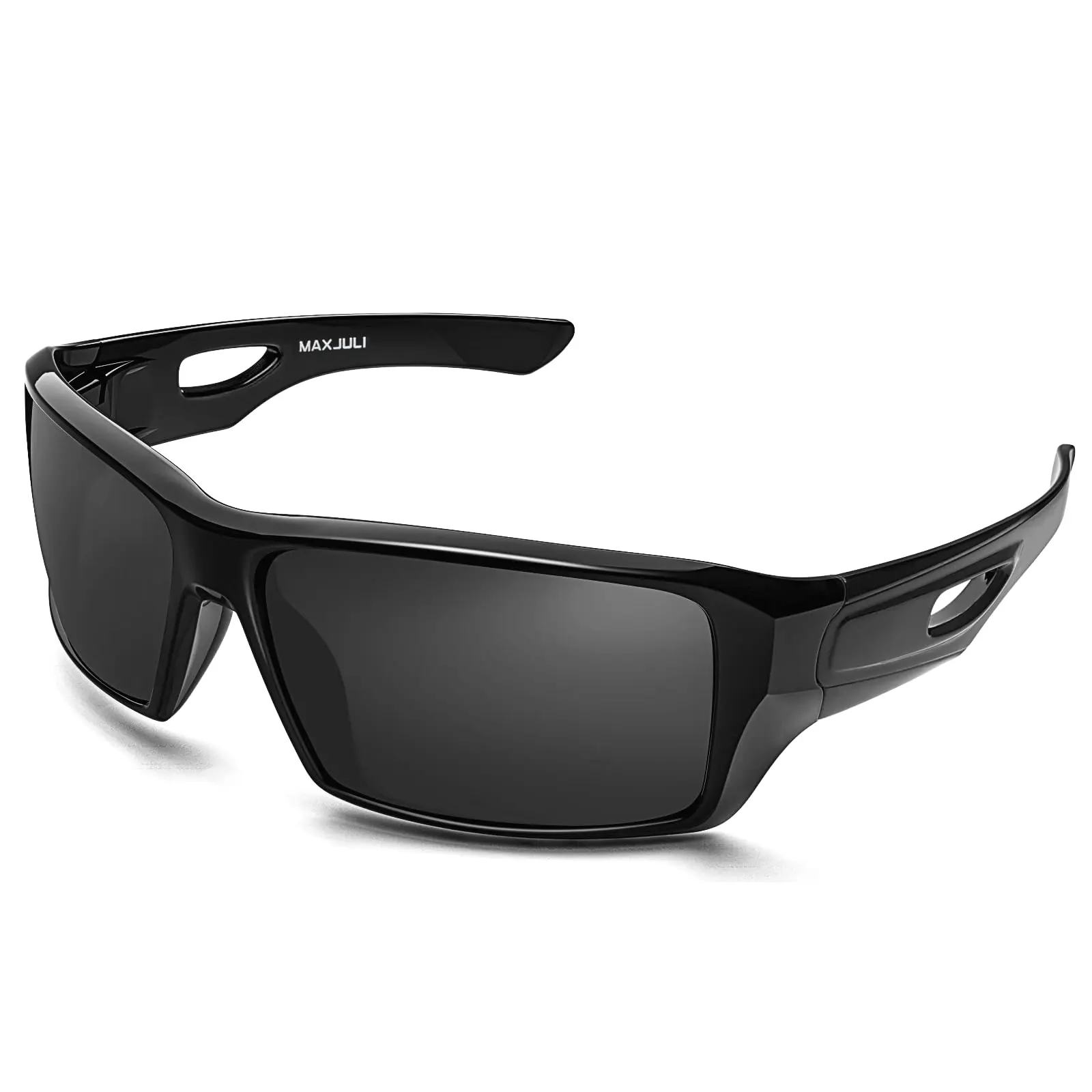 MAXJULI Men's Polarized Wrap-Around Sports Sunglasses, Large Fit TR90 Frame with TAC Lens for Glare Reduction, UV400 Protection for Outdoor Driving, Men's Sunglasses, Outdoor Sport, Unisex, Cycling, Fashion Sports Eyewear, Outdoor Cycling Shades