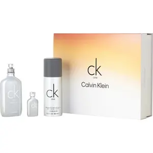 Ck One Essence Set-Parfum Intense Spray 3.3 Oz & Deodorant Spray 5 Oz & Parfum Intense 0.34 Oz Mini For Unisex