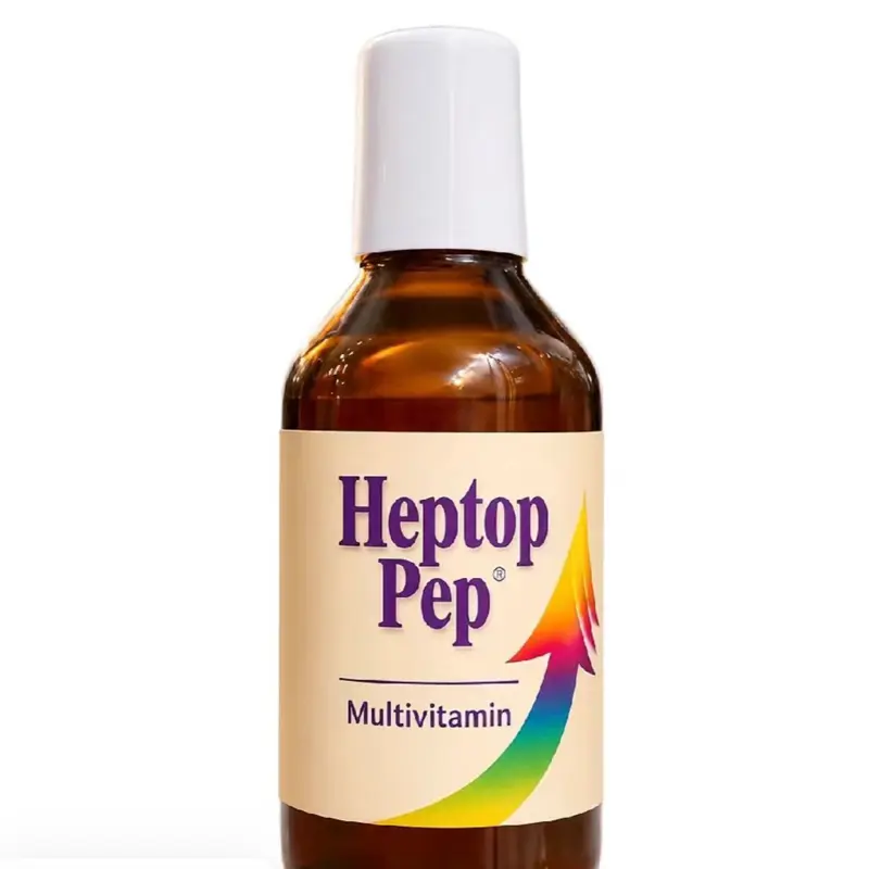 Hepto Pep Liquid Syrups 200 mL Multivitamin Supplement for Dietary Support and Nutrien