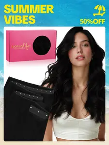 WENNALIFE Butterfly Weft Sew In Hair Extensions Real Human Hair Genius & Seamless Breathable & Invisible Natural Luxury Remy Hair Straight Fuller Extension #Summervibes