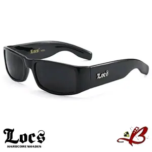 LOCS Sunglasses All Black Glossy Classic Gangster Cholo Mad Dog Shades OG Eyewear | Original & Authentic Locs tiktok shop