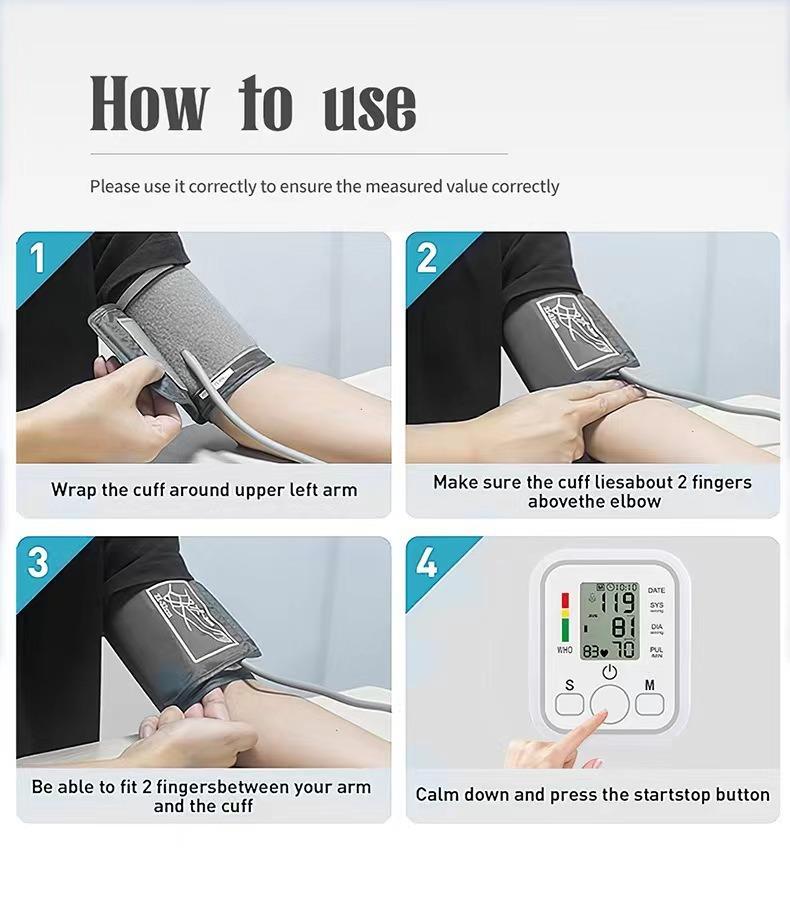 Blood Pressure Monitor, Upper Arm BP Machine for Home using, Adjustable Cuff,  Monitoring Accuracy, One-Button Operation, Dual User Mode, Posture Detection & Irregular Heartbeat Alert,Blood pressure wrist monitor body care