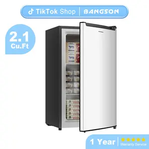 BANGSON 1.1&2.1&3.0 Cu.Ft Small Upright Freezer, Single Door Mini Freezer, Small Freezer, Adjustable Thermostat, Energy-Efficient, Compact Refrigerator, Quiet Operation, Compact Freestanding Freezer, Gift Idea, Mother's Day Gift