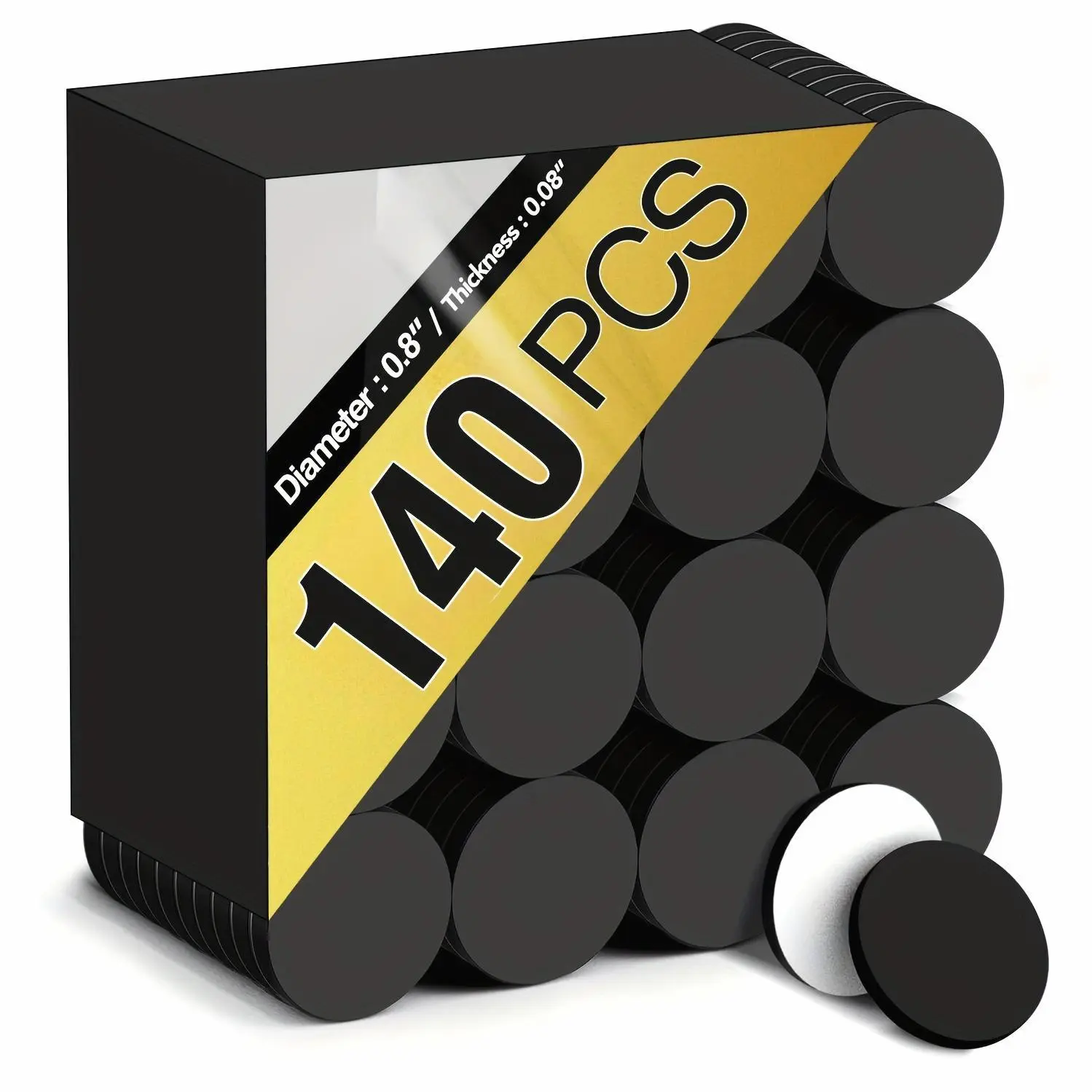 SIDIPER Easy Peel Round Magnets with Adhesive Backing, 140pcs Adhesive Circle Magnetic Tape (Diameter 0.8' X 0.08") Anisotropic Magnet Dots for Art Projects And Photos