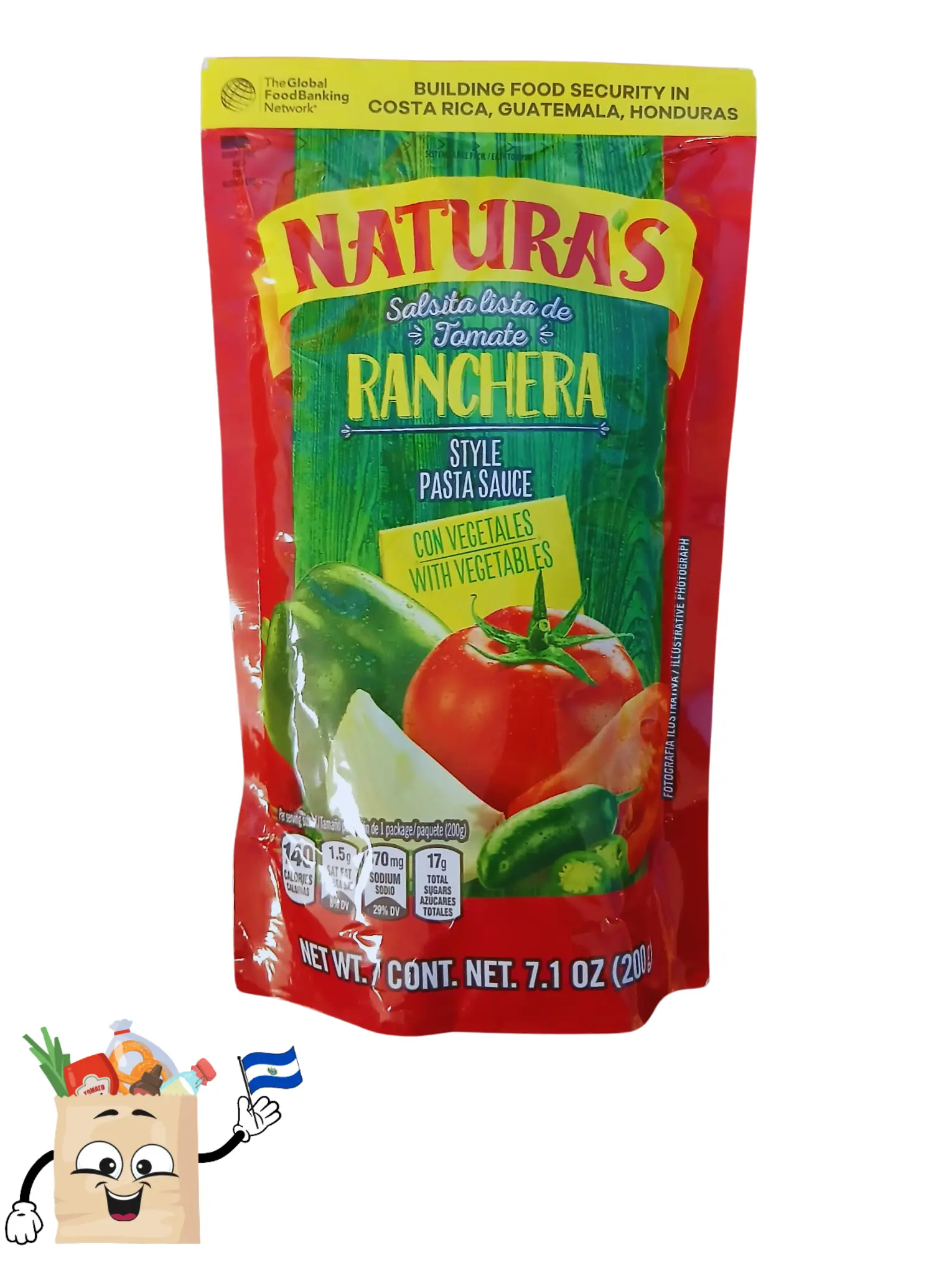 3 Bolsas de Salsas Naturas 7.1 Oz Ranchera, Con Queso, Criollo, Tomate