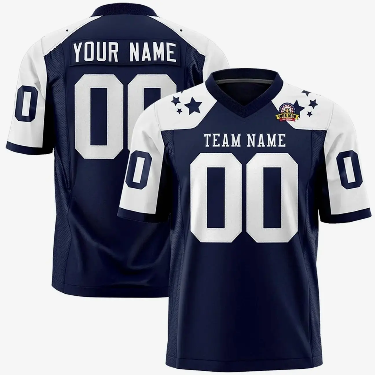 Custom Football Jersey, Personalized Embroidered Sports Shirt, Printed Team Uniform for Men, Women & Family Christmas Gift