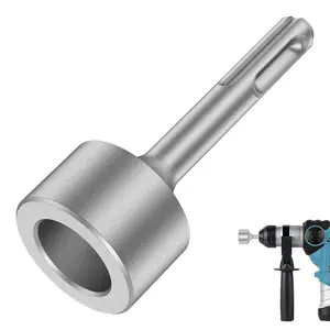 Durable Steel, Round Handle Electric Pick for HammerDrill, ldeal for and Small Fence Posts, HomeRenovation Too|RobustConstruction,Ground Rod Driver