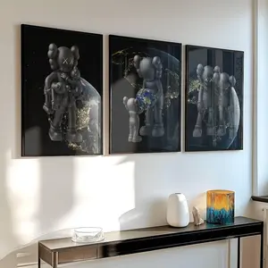 Hypebeast Toys Poster, Kaws Wall Art, 3 Piece Set, Kaws Poster Unframed