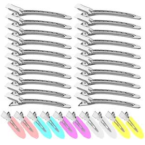 Summer Spring Gift  Duck Billed Hair Clips, Metal Alligator Hair Clips with Holes, Hair Pins 30 Pcs