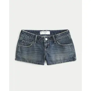 Hollister Low-Rise Dark Wash Denim Mini Shorts