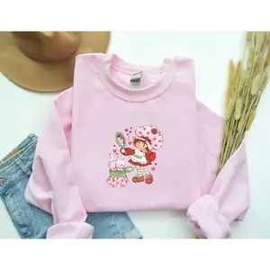 vintage strawberry shortcake Sweatshirt, strawberry shortcakes merch, girly sweatshirt, gifts for her, strawberry shortcake Sweatshirt