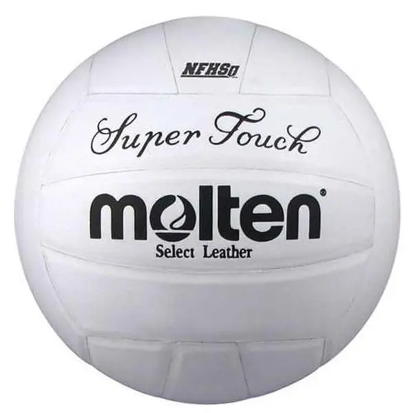 Molten Super Touch NFHS Approved Volleyball, Premium Japanese Leather with Cotton-Wrapped Uni-Bladder for Indoor & Outdoor Play, Outdoor & Indoor, Standard Weight, Volley Ball, High Quality Processes