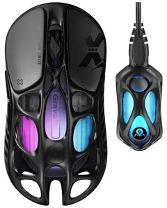 GravaStar Mercury X Pro Wireless Gaming Mouse 32,000 DPI PAW 8,000Hz Polling Rate Magnesium Alloy RGB Tri Mode Connectivity Spring Tok Lightweight 49g summervibes