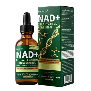 ReLierre NAD+ Supplement with Shilajit & Resveratrol, 60ml，ReLierre Liposomal NAD+ Booster, Enhanced Absorption, 60ml，ReLierre NAD+ Liquid Drops for Energy & Anti-Aging Support, 60ml