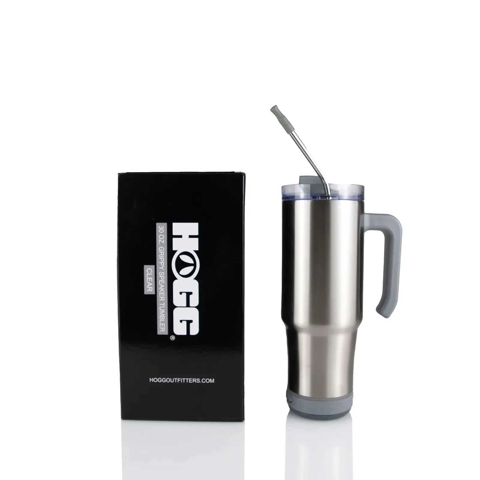 30oz Sublimatable Clear Speaker Grippy Tumbler