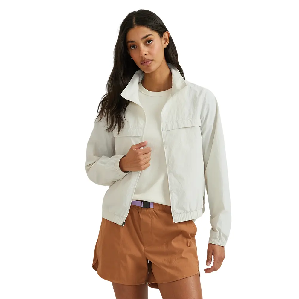 Eddie Bauer Women's Travel Bomber Jacket Packable Nylon Casual Travel Outerwear