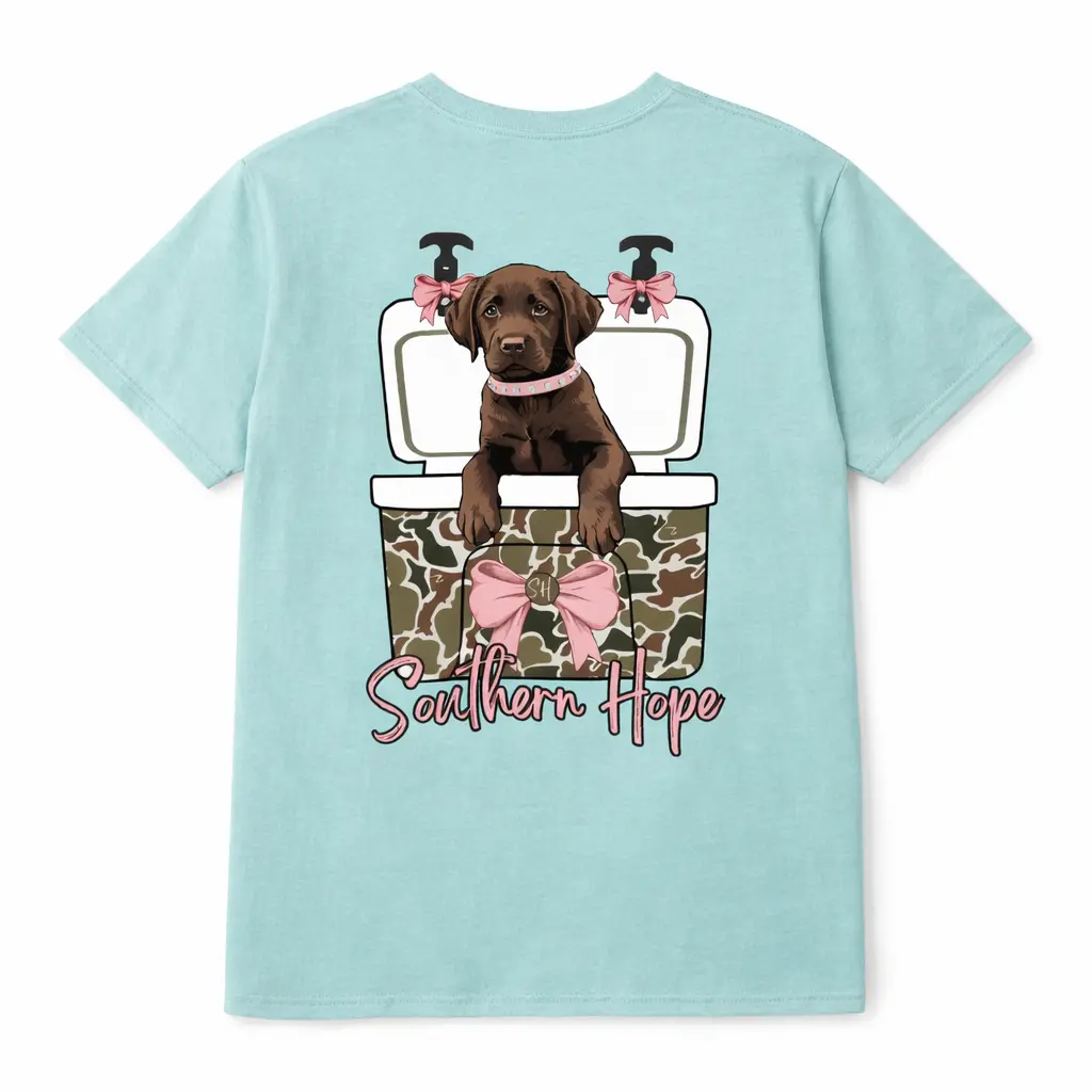 Adult & Youth Girly Lab in Camo Cooler Tshirt, boy clothing, toddler boy stuff, #southernboy clothes, country boy clothes