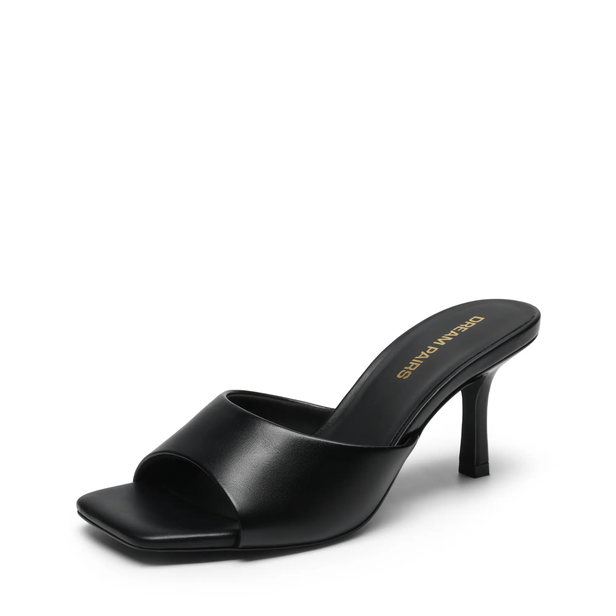 DREAM PAIRS Women's Strap-Free Square Toe Kitten Heels Slide Sandals - Chic Comfy Elegant Footwear for Casual, Office Use | Comfy Sandals, Slides, Elegant Heels,summerwins,summeroutfits,vacationoutfits,beachoutfits