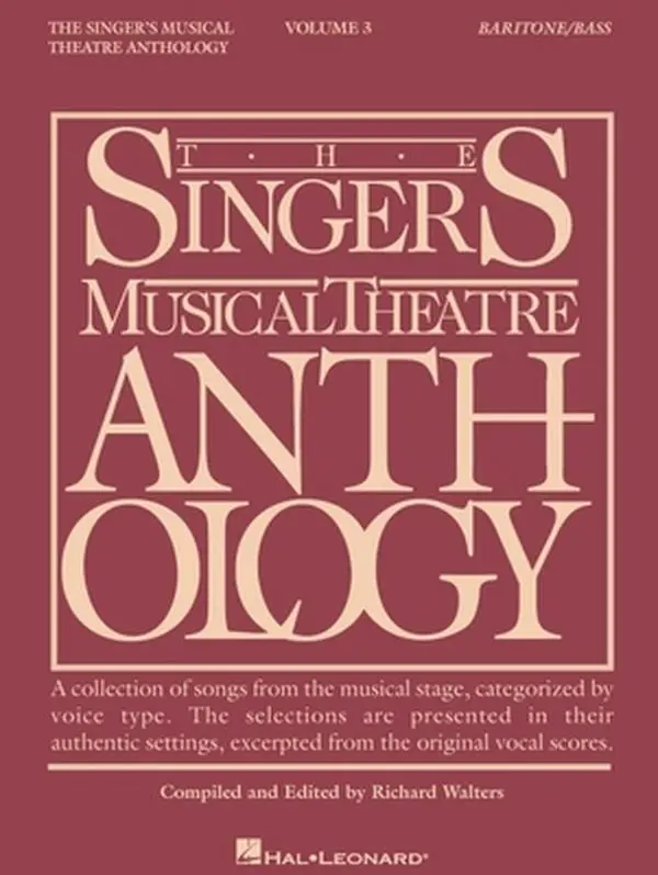 USED Book - The Singer's Musical Theatre Anthology - Volume 3 Baritone/Bass Book by Hal Leonard (Paperback) - english
