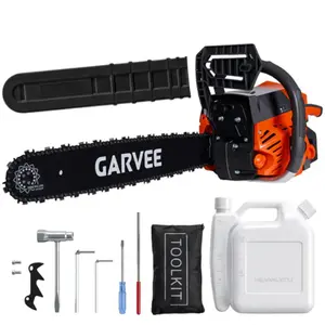 [FLASH SALE] Garvee 18 Inch Gas Chainsaw 58cc 2-Stroke, 2.5KW Powerful Engine, Quick Start, Auto Chain Lubrication, Anti-Vibration, Wood Cutting & Tree Trimming