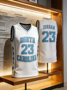 Men's Embroidered Basketball Home Jersey #15 #23 Sky Blue, Lightweight Breathable High-Quality Sports Wear, Casual Fit for All Seasons