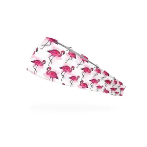 RAVEbandz The Pro - Wide Stretch Headband (Flamingos)