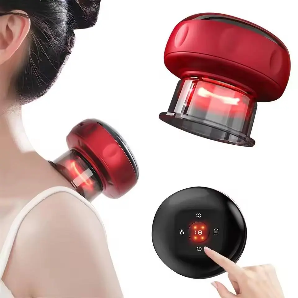 12-speed Intelligent Vacuum Cupping & Scraping Instrument, Electric Breathing Heating Cupping Instrument, Body Cupping, Cordless Massage Tool Large Suction Heat Suction Machine, Usb Rechargeable Massagers, New Year & Winter Gift, Christmas Gift