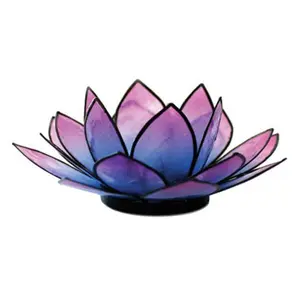 SoHo Lotus Tea Light Holder - Pink & Turquoise