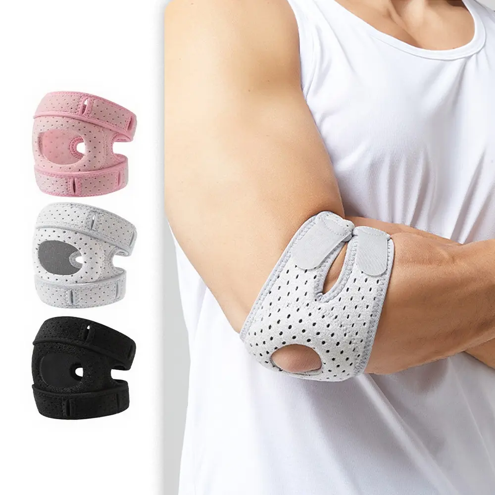 1Pcs Sports Elbow Guard Arm Brace Support for Men Women Adjustable Elbow Brace for Tennis Elbow