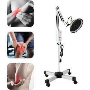 110V 250W Far Infrared Mineral Heat Lamp, Adjustable Infrared Light Therapy w/Timer, Can Rotated 360°, for Body or Pain Therapy