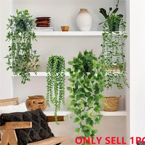 Artificial Hanging Plant, Fake Hanging Plant, Faux Hanging Plant, Decorative Plant for Home Living Room Bedroom Dining Room, Home Decor, Artificial Hanging Baskets, House Plants Decor