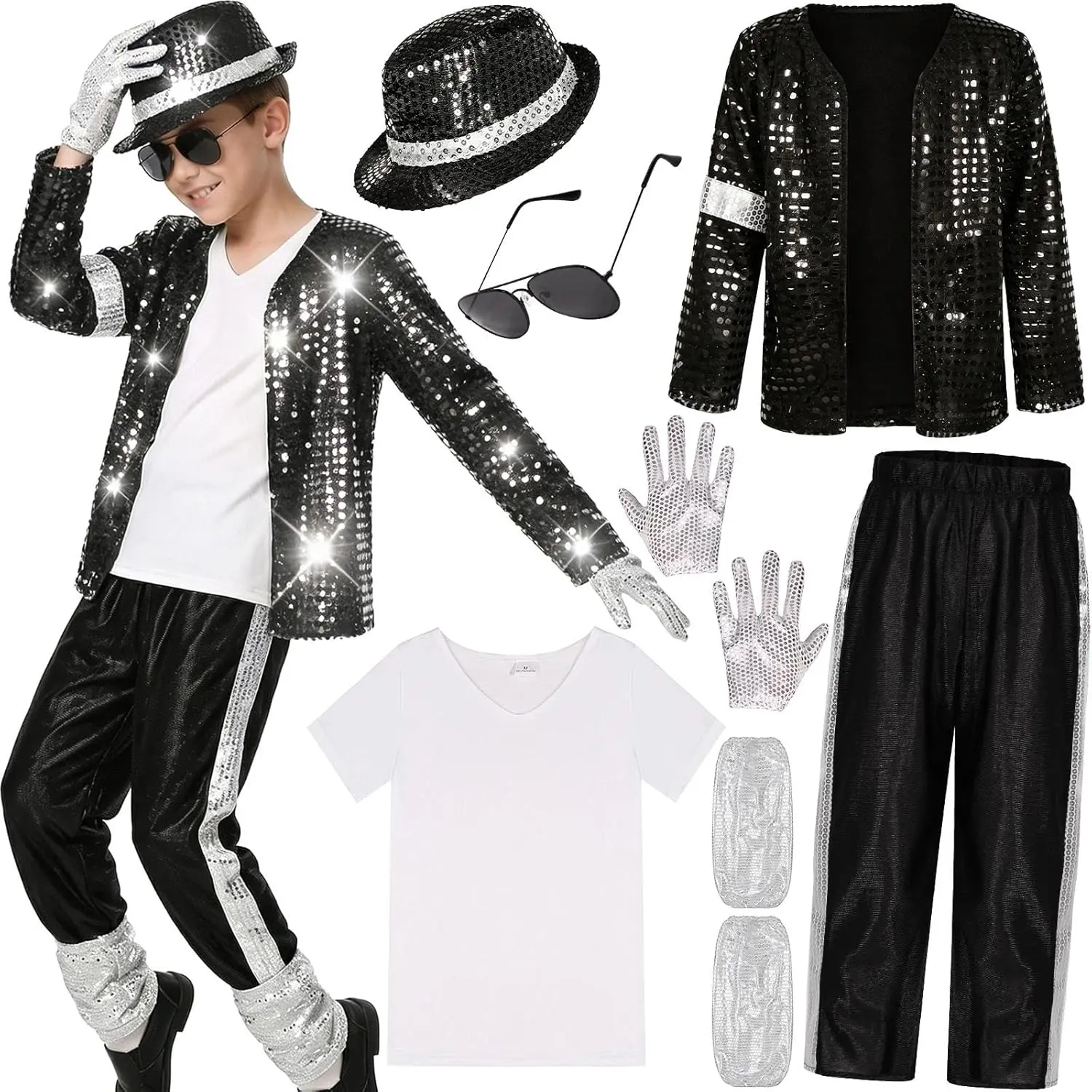 Kids 80s 90s Pop Star Costume, Dance Party Outfit, Halloween Costume